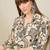 Cream printed pure cotton kurta trouser set