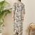 Cream printed pure cotton kurta trouser set
