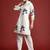 Off white printed pure cotton kurta trouser set