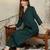 Green printed pure cotton kurta trouser set