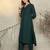 Green printed pure cotton kurta trouser set