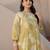 Green printed pure cotton kurta trouser set