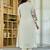 White embroidered pure cotton kurta trouser set