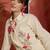 Off white embroidered pure cotton kurta trouser set