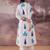 White printed pure cotton kurta trouser set