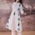 White printed pure cotton kurta trouser set