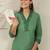 Green embroidered pure cotton kurta trouser set