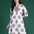 White printed pure cotton kurta trouser set