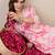 Pink printed pure cotton kurta trouser set