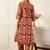 Pink printed pure cotton kurta trouser set