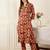 Pink printed pure cotton kurta trouser set