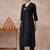 Black printed liva kurta trouser set