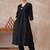 Black printed liva kurta trouser set