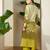 Green printed viscose rayon kurta trouser set