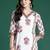 White printed pure cotton kurta trouser set