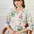 Off white embroidered linen kurta trouser set