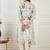 Off white embroidered linen kurta trouser set