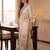 Beige embroidered pure cotton kurta trouser set