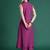 Purple embroidered pure cotton kurta trouser set