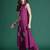 Purple embroidered pure cotton kurta trouser set