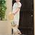Off white printed pure cotton kurta trouser set
