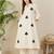 White embroidered pure cotton kurta trouser set
