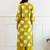 Green embroidered viscose rayon kurta trouser set