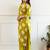 Green embroidered viscose rayon kurta trouser set