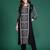 Black printed viscose rayon kurta trouser set