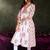 White printed pure cotton kurta trouser set