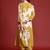 Mustard printed viscose rayon kurta trouser set