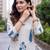 White printed pure cotton kurta trouser set
