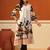 Off white printed pure cotton kurta trouser set