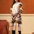 Off white printed pure cotton kurta trouser set