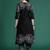 Black printed pure cotton kurta trouser set