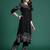 Black printed pure cotton kurta trouser set