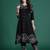 Black printed pure cotton kurta trouser set