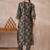 Black printed pure cotton kurta trouser set
