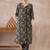 Black printed pure cotton kurta trouser set