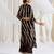Black printed viscose rayon kurta trouser set