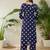 Blue printed pure cotton kurta trouser set