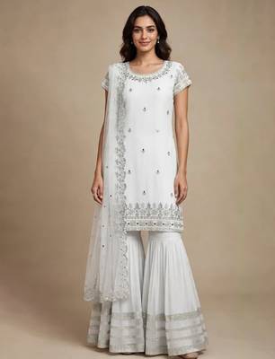 white sharara set 2