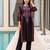Black embroidered pure cotton kurta trouser set