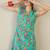 Green printed pure cotton kurta trouser set