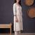 White printed pure cotton kurta trouser set