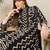 Black printed pure cotton kurta trouser set