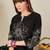 Black embroidered pure cotton kurta trouser set
