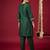 Green printed liva kurta trouser set