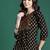 Black printed pure cotton kurta trouser set