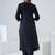 Black embroidered pure cotton kurta trouser set